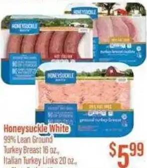 Chief Supermarket HoneySuckle White 99% Lean Ground Turkey Breast 16 Oz. offer