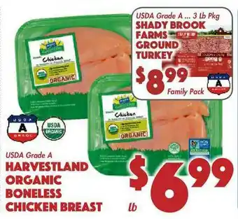 The Food Emporium Shady Brook Farms Ground Turkey , Harvestland Organic Boneless Chicken Breast ' offer