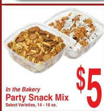 Super Saver In The Bakery Party Snack Mix offer