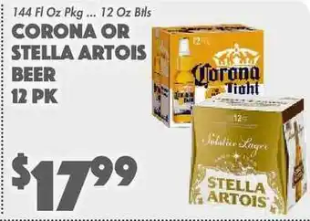 The Food Emporium Corona Or Stella Artois Beer 12 Pk offer