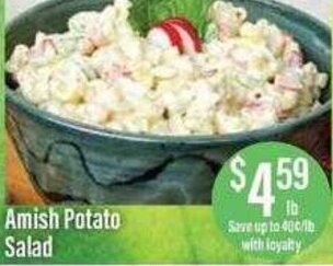 Chief Supermarket Amish Potato Salad offer