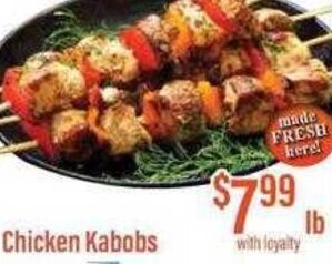 Chief Supermarket Chicken Kabobs offer