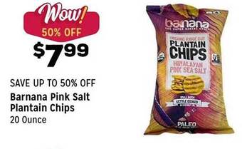 Grocery Outlet Barnana pink salt plantain chips offer