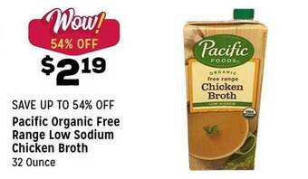 Grocery Outlet Pacific organic free range low sodium chicken broth offer