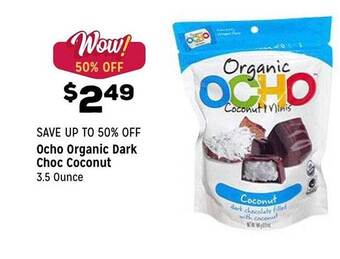 Grocery Outlet Ocho organic dark choc coconut offer