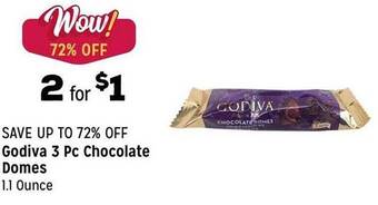 Grocery Outlet Godiva 3 pc chocolate domes offer