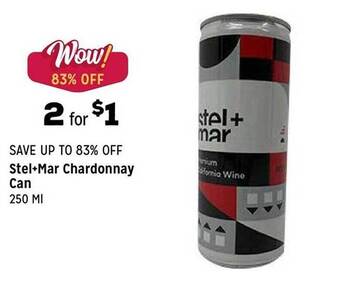 Grocery Outlet Stel+mar chardonnay can offer