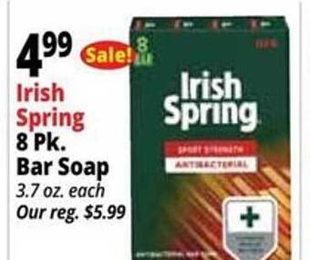 Ocean State Job Lot Irish spring 8 pk. bar soap offer