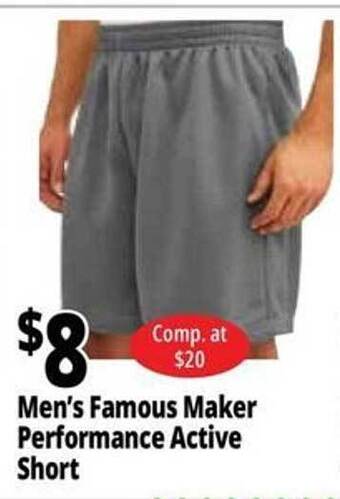 Ocean State Job Lot Men's famous maker performance active short offer