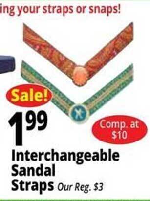 Ocean State Job Lot Interchangeable sandal straps offer