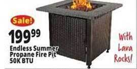 Ocean State Job Lot Endless summer propane fire pit 50k btu offer