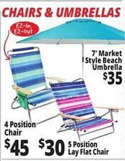 Ocean State Job Lot Chairs & umbrellas offer