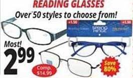 Ocean State Job Lot Reading glasses offer