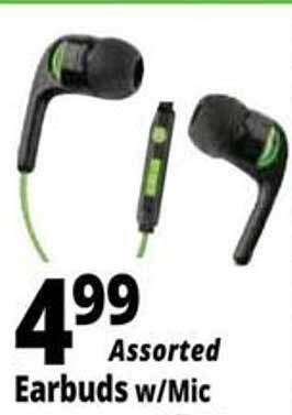 Ocean State Job Lot Earbuds w-mic offer