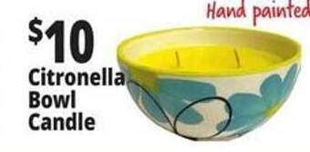Ocean State Job Lot Citronella bowl candle offer
