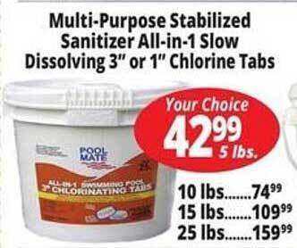 Ocean State Job Lot Multi-purpose stabilized sanitizer all-in-1 slow dissolving 3 offer