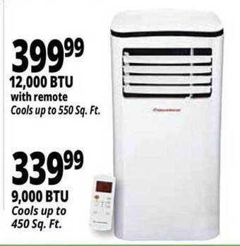 Ocean State Job Lot 12,000 btu with remote, 9,000 btu offer
