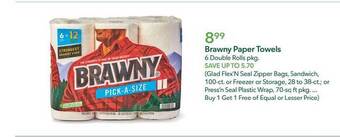 Publix Brawny paper towels offer