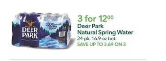Publix Deer park natural spring water offer