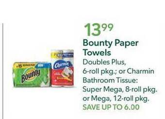 Publix Bounty paper towels offer