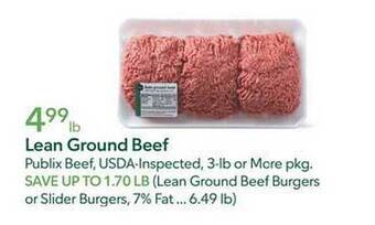 Publix Lean ground beef offer