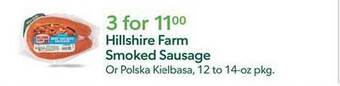 Publix Hillshire farm smoked sausage offer