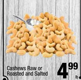 Super King Markets Cashews raw or roasted and salted offer