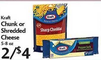 Sunset Foods Kraft chunk or shredded cheese offer
