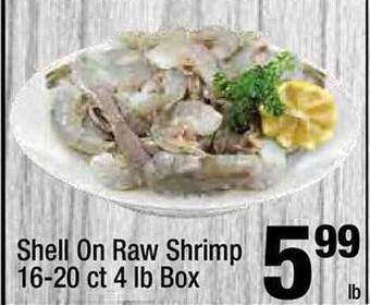 Super King Markets Shell on raw shrimp offer