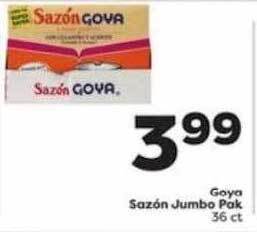 Weis Markets Goya sazon jumbo pak offer