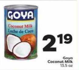Weis Markets Goya coconut milk offer