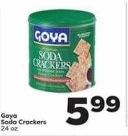 Weis Markets Goya soda crackers offer