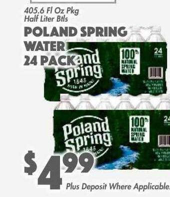The Food Emporium Poland spring water 24 pack offer