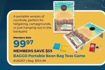 Camping World Baggo portable bean bag toss game offer
