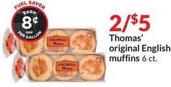 Hy-Vee Thomas' original english muffins offer