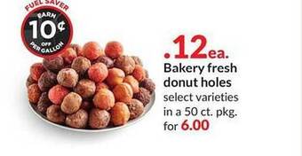 Hy-Vee Bakery fresh donut holes offer