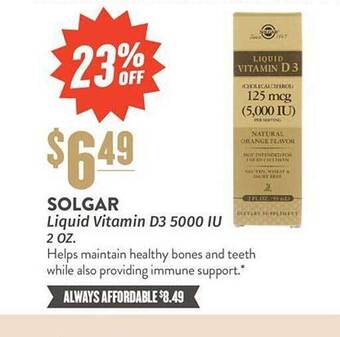 Natural Grocers Solgar liquid vitamin d3 5000 iu 2 oz. offer