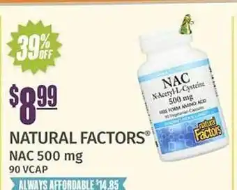 Natural Grocers Natural factors nac 500 mg offer