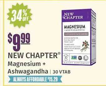 Natural Grocers New chapter magnesium + ashwagandha offer