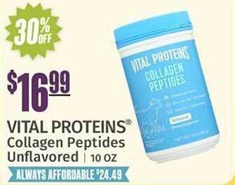 Natural Grocers Vital proteins collagen peptides unflavored offer