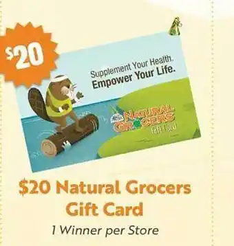 Natural Grocers $20 natural grocers gift card offer