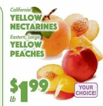 The Food Emporium Yellow nectarines or yellow peaches offer