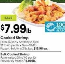 Raley's Cooked Shrimp offer