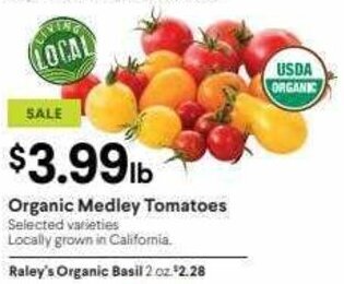 Raley's Organic Medley Tomatoes offer
