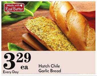 Pavilions Hatch chile garlic bread offer