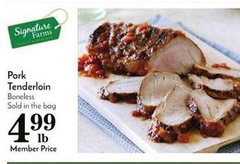 Pavilions Pork tenderloin offer