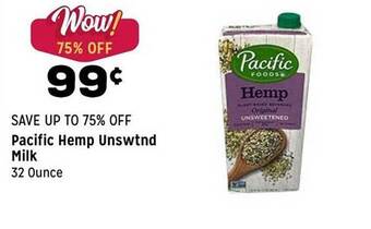 Grocery Outlet Pacific hemp unswtnd milk offer