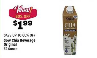 Grocery Outlet Sow chia beverage original offer