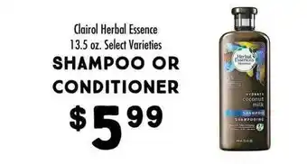 Maceys Shampoo or conditioner clairol herbal essence offer