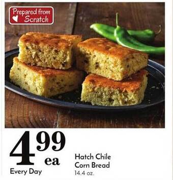 Pavilions Hatch chile corn bread offer